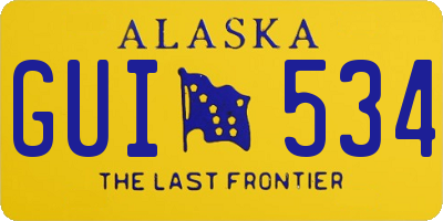 AK license plate GUI534