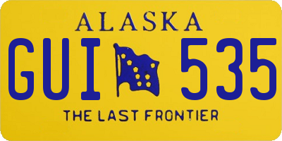 AK license plate GUI535