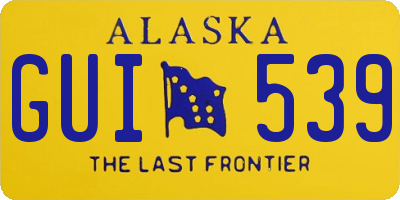 AK license plate GUI539