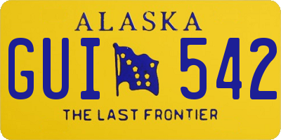 AK license plate GUI542