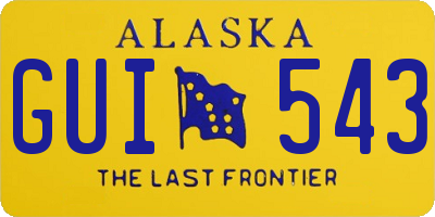 AK license plate GUI543