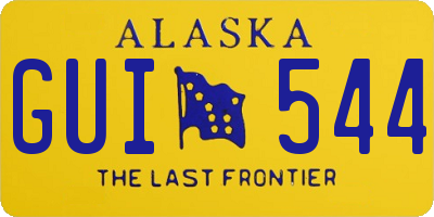 AK license plate GUI544