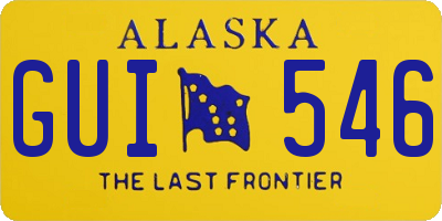 AK license plate GUI546