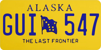 AK license plate GUI547