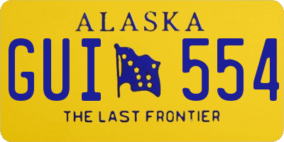 AK license plate GUI554