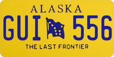 AK license plate GUI556