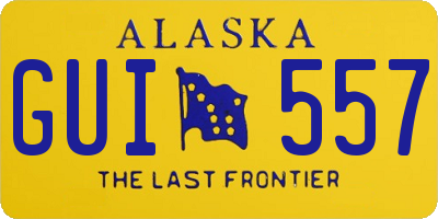 AK license plate GUI557