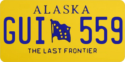 AK license plate GUI559