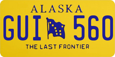 AK license plate GUI560