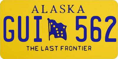 AK license plate GUI562