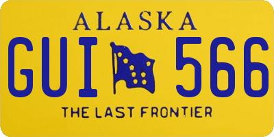 AK license plate GUI566