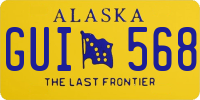 AK license plate GUI568
