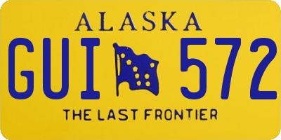 AK license plate GUI572