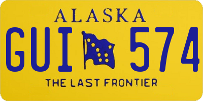 AK license plate GUI574