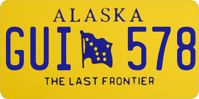 AK license plate GUI578