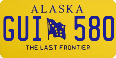 AK license plate GUI580