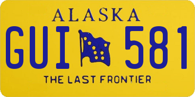 AK license plate GUI581