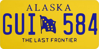 AK license plate GUI584