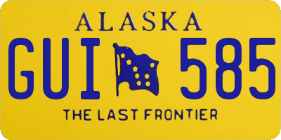 AK license plate GUI585