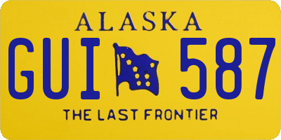 AK license plate GUI587