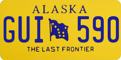 AK license plate GUI590