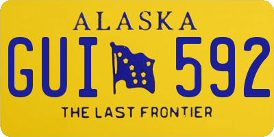 AK license plate GUI592