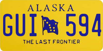 AK license plate GUI594