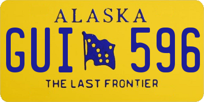 AK license plate GUI596