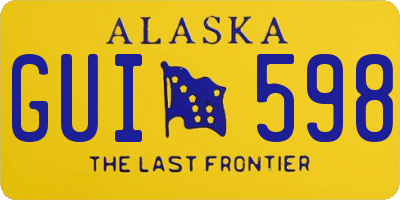 AK license plate GUI598