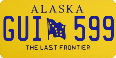 AK license plate GUI599