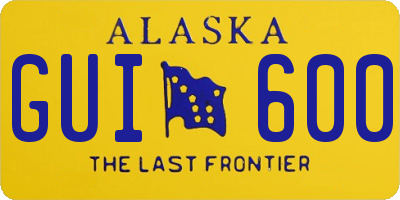 AK license plate GUI600