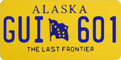 AK license plate GUI601