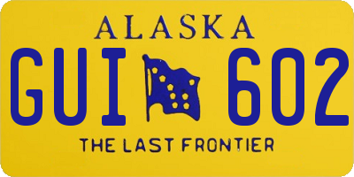 AK license plate GUI602