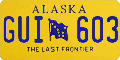 AK license plate GUI603