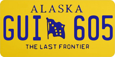 AK license plate GUI605