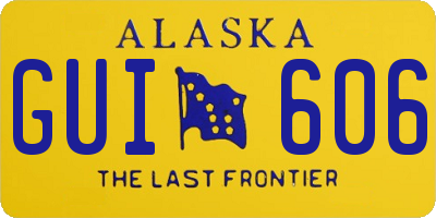 AK license plate GUI606