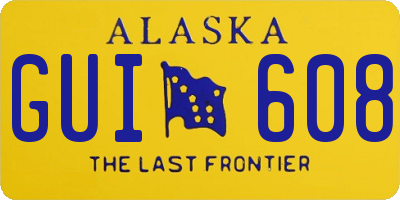 AK license plate GUI608