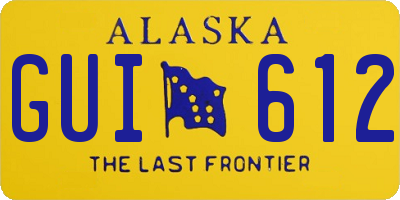 AK license plate GUI612