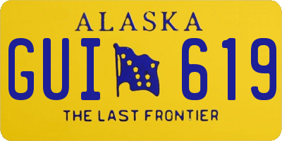 AK license plate GUI619