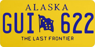 AK license plate GUI622