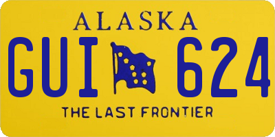 AK license plate GUI624