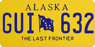 AK license plate GUI632