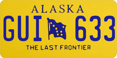 AK license plate GUI633