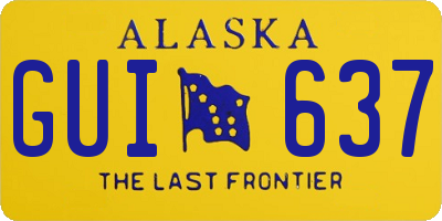 AK license plate GUI637