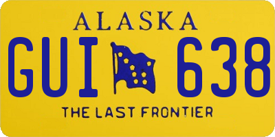 AK license plate GUI638