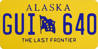 AK license plate GUI640