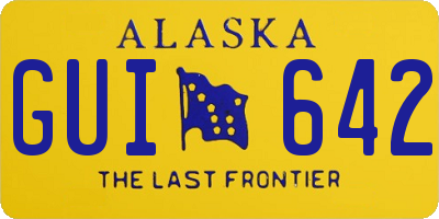 AK license plate GUI642