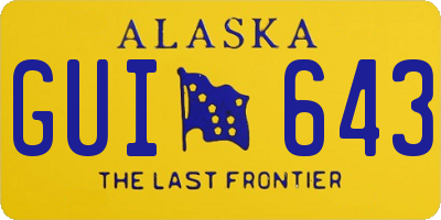 AK license plate GUI643