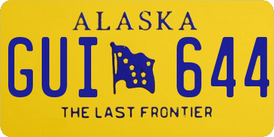 AK license plate GUI644