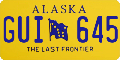 AK license plate GUI645